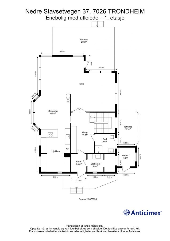 Plantegning 1. etasje.