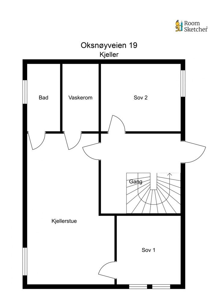 Plantegning kjeller.