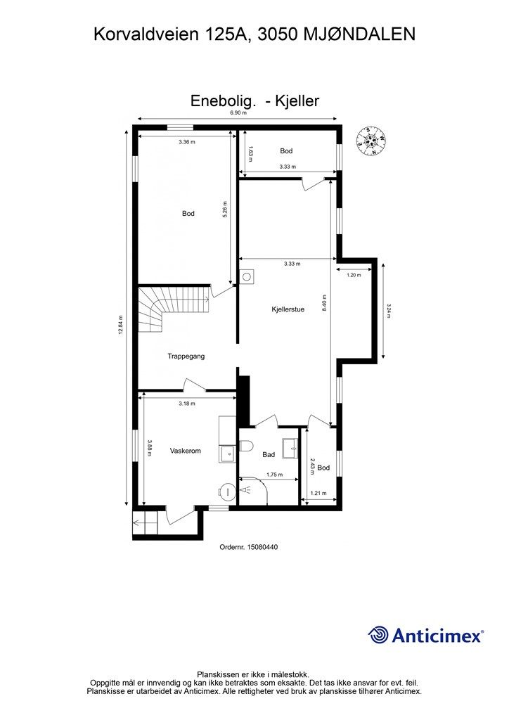 Plantegning - Kjeller.