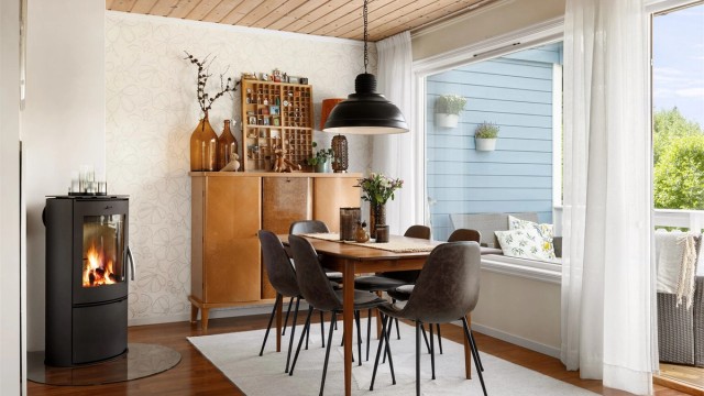Utgang til terrasse fra stuen