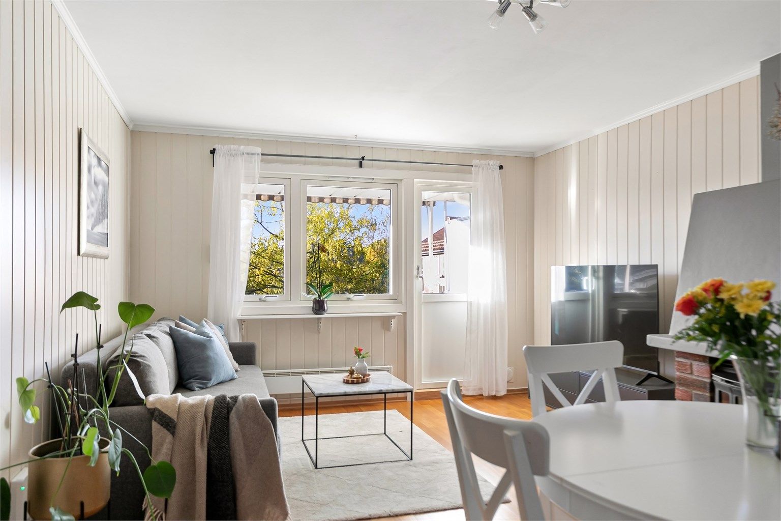 Hyggelig 3-roms med sydvendt balkong og flott beliggenhet. Foto: Zovenfra
