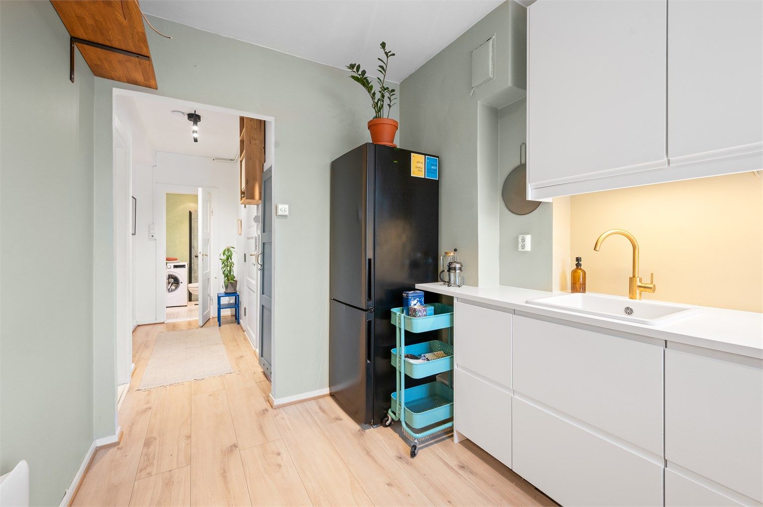 Kjøleskapet medfølger.