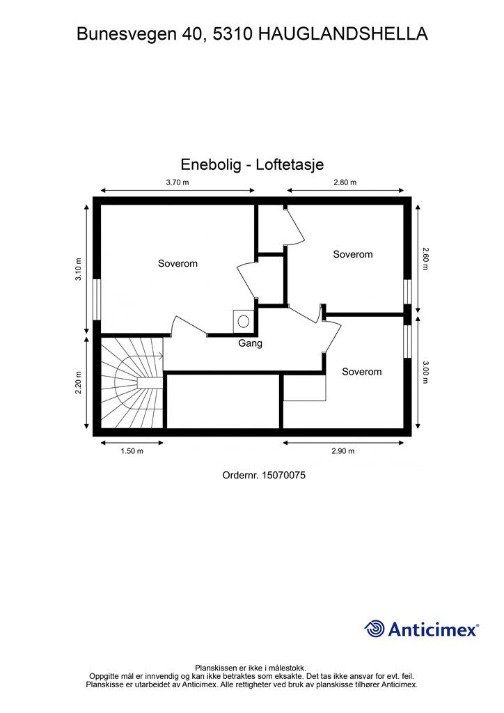 Planskisse loftsetasje