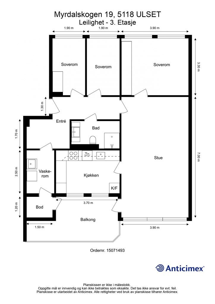 Plantegning - 3. Etasje