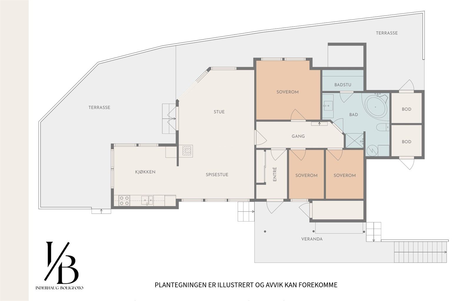 Plantegning 1. etasje.