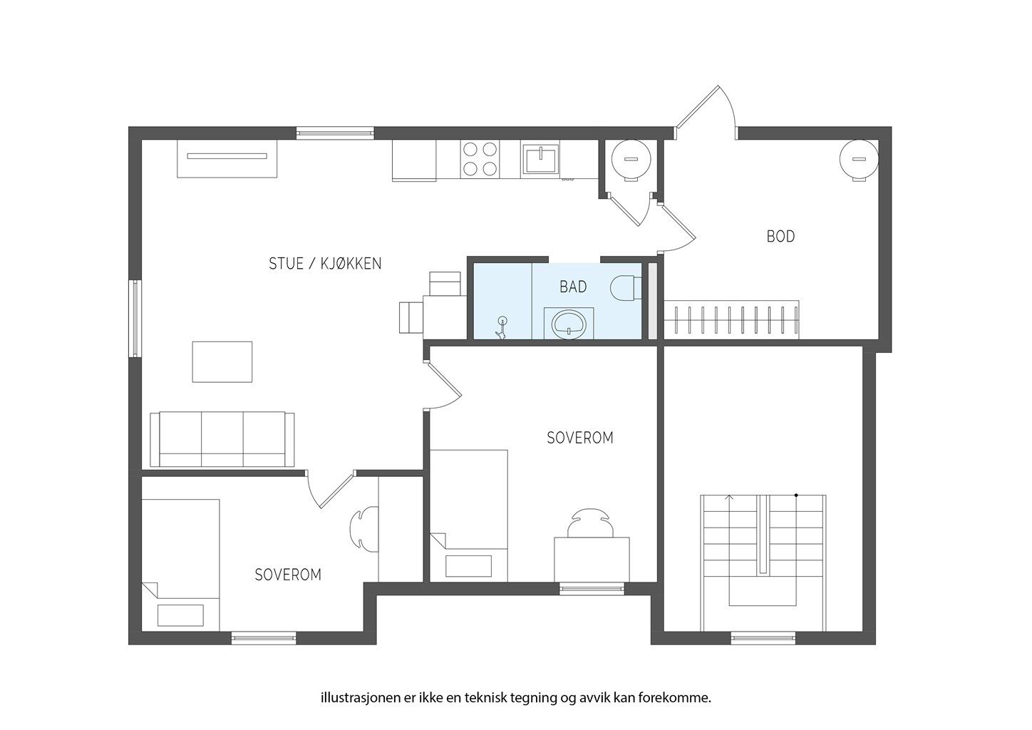 Plantegning - Underetasje