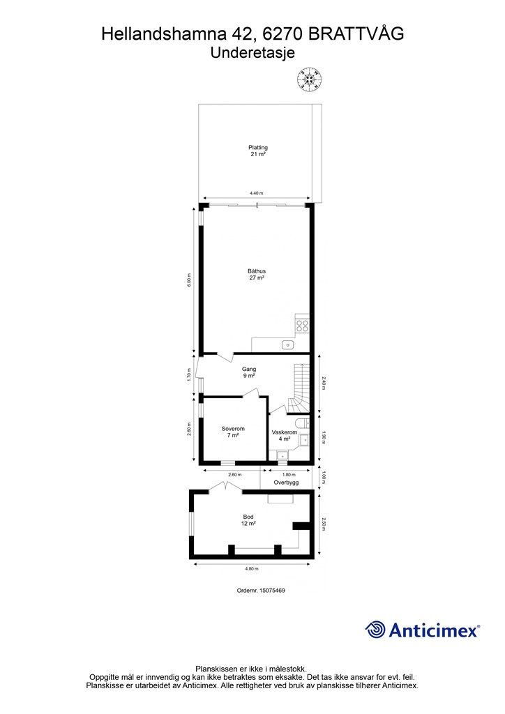 Plantegning underetasje