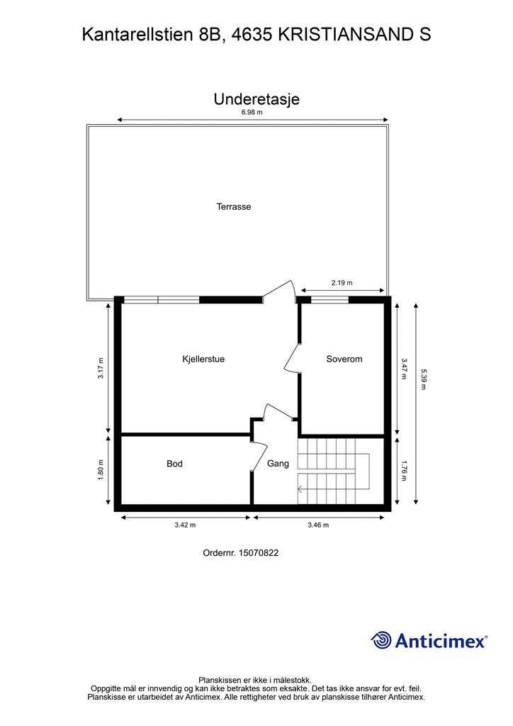 Plantegning- Underetasje