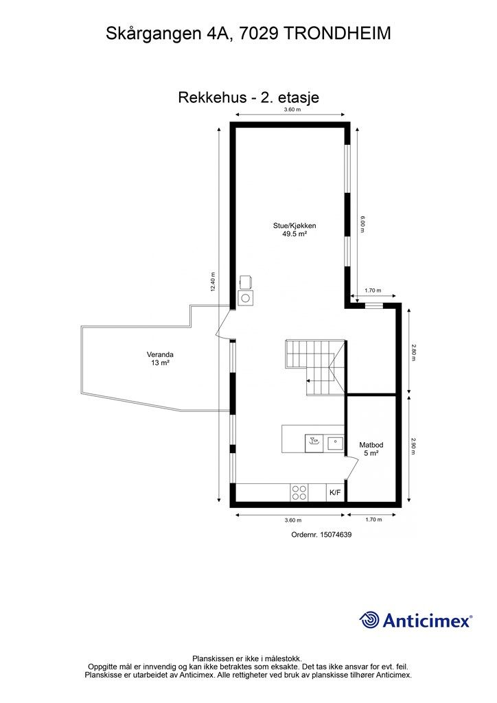 Planskisse 2. etasje. 