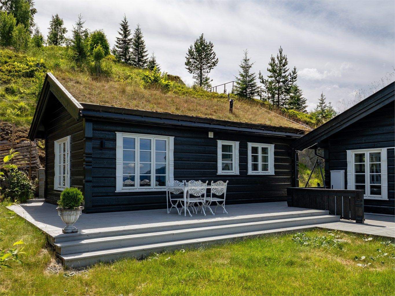 Annekset ha også sin egne terrassedel.