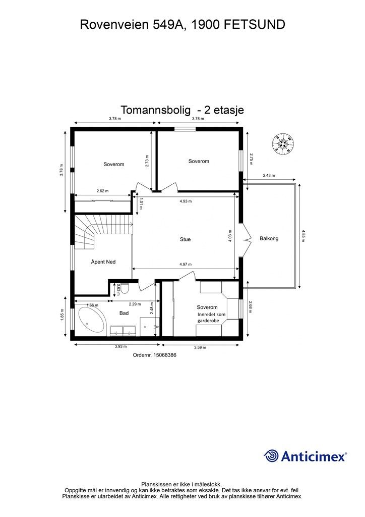 Plantegning-Tomannsbolig - 2 etasje