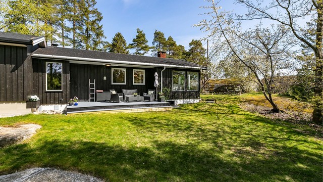 Boligen er i senere år oppgradert utvendig som innvendig, blant annet med nytt tilbygg for hybel inngår. Fotograf; Børge Oppegård.