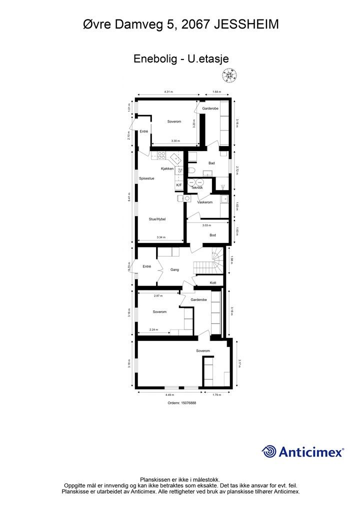 Plantegning U.etasje