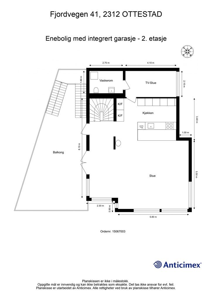 Plantegning 2. etasje. 