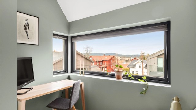 Nisje som er ypperlig for plassering av hjemmekontor