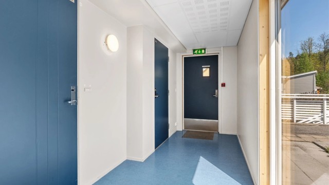Ramsdalen borettslag er tilrettelagt med livsløpsstandard, inkludert heis og trinnfri adkomst.