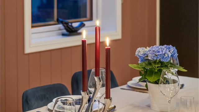 Her er alt tilrettelagt for minneverdige måltider.