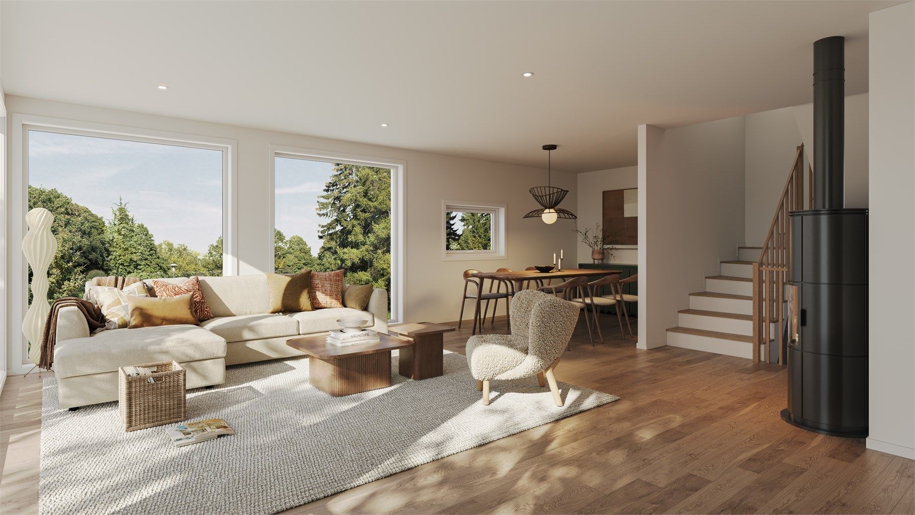 Prosjektet er gjennomarbeidet og leveres med god standard samt familievennlige romløsninger.