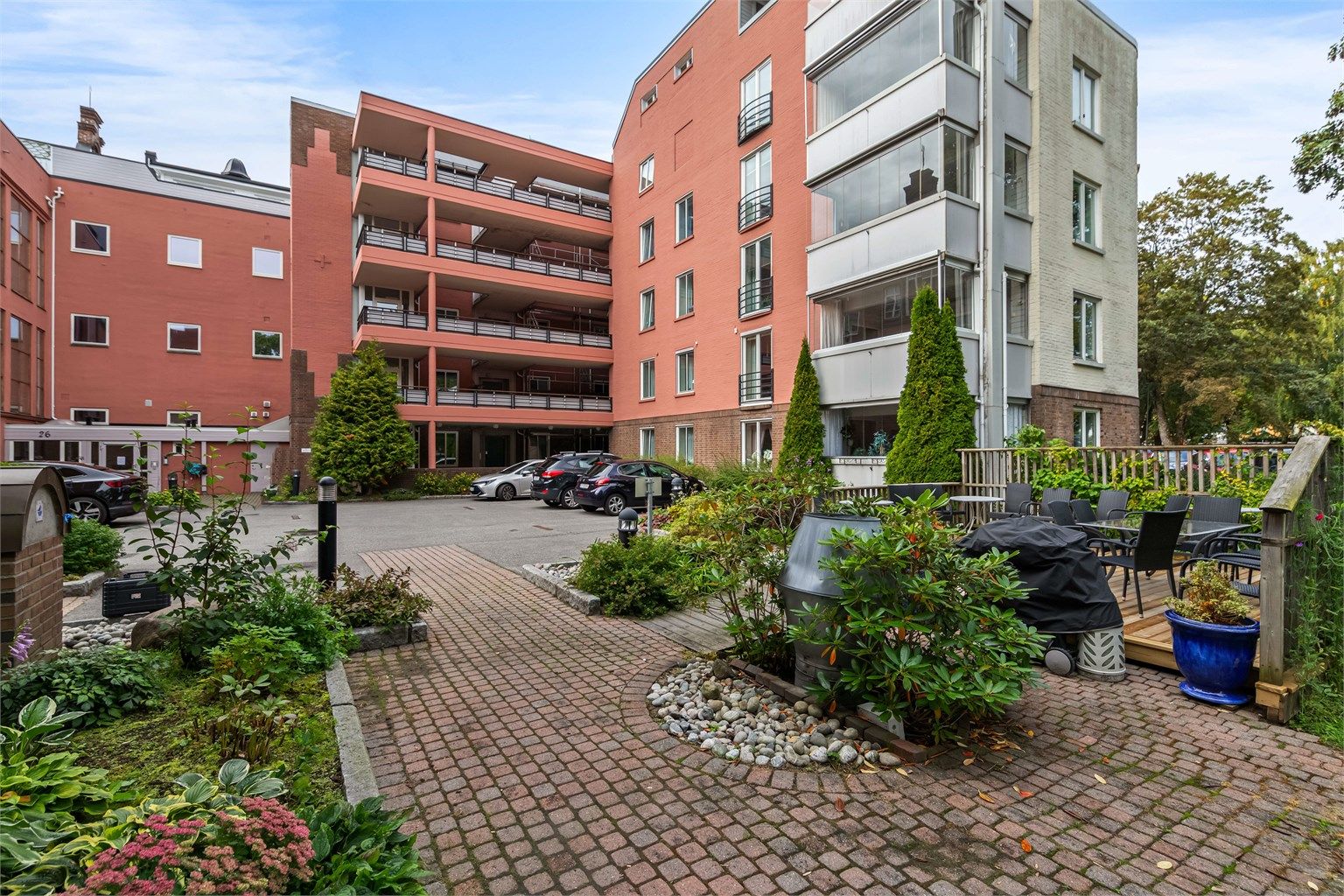 Koselig bakgård.