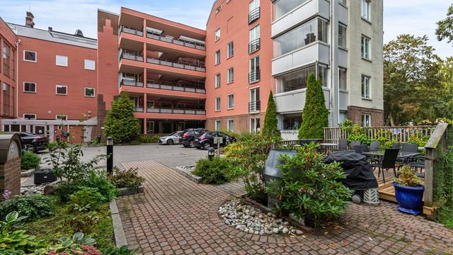 Koselig bakgård.
