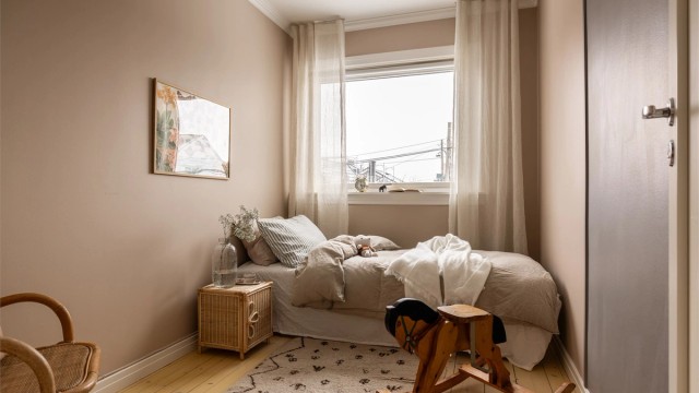 Soverom 3 med plass til seng og arbeidspult