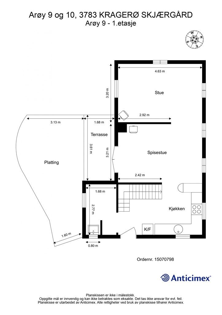 Plantegning - Arøy 9 - 1. etasje