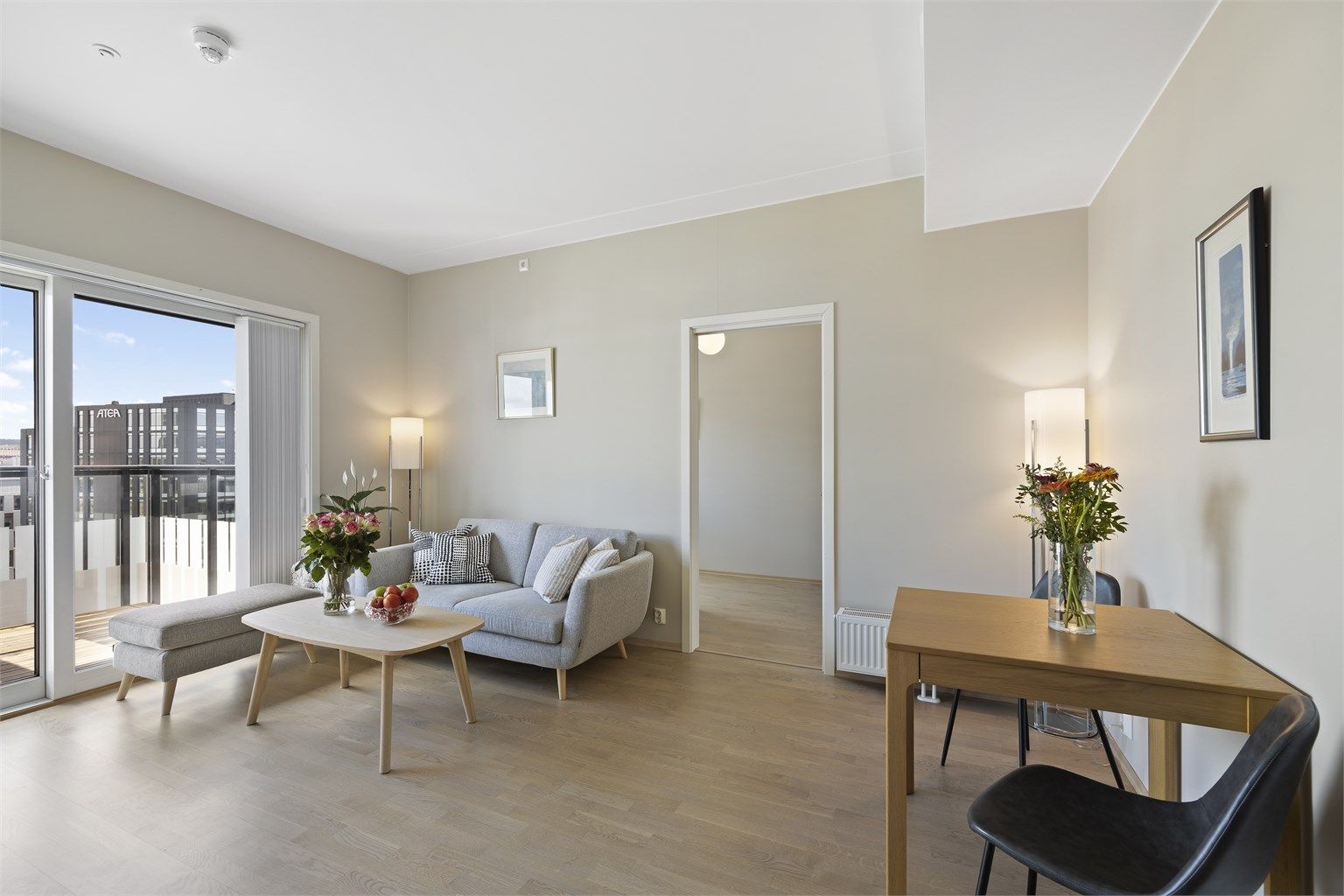 Leiligheten har balansert ventilasjon