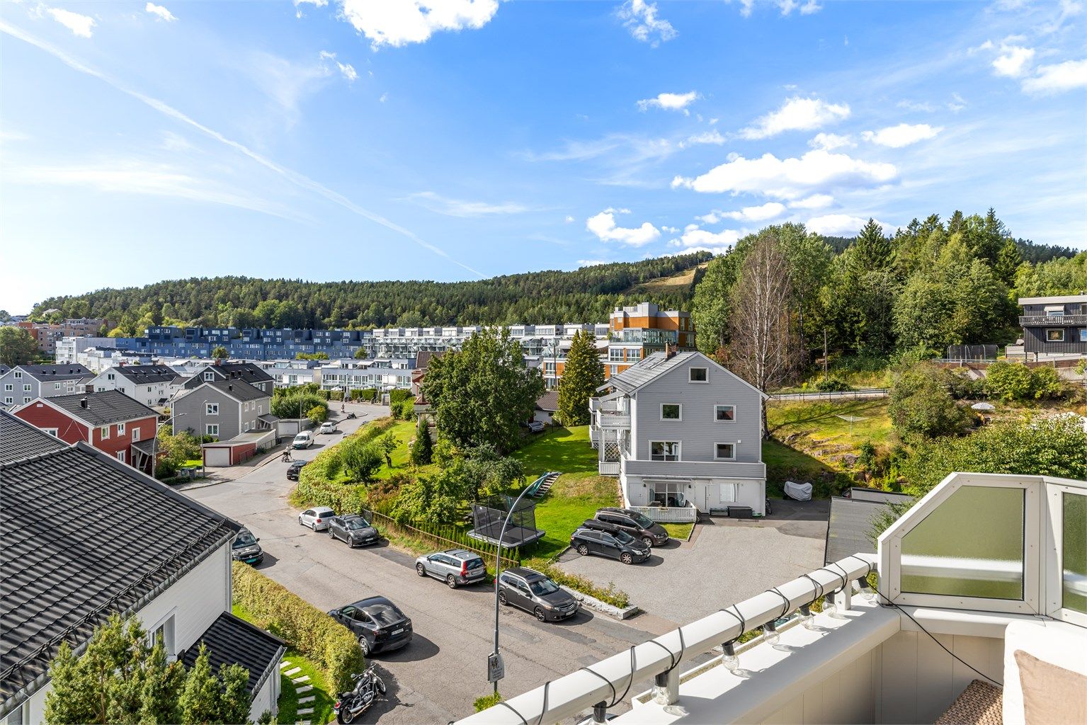 Her er det også utsikt mot marka og Grefsenkleiva