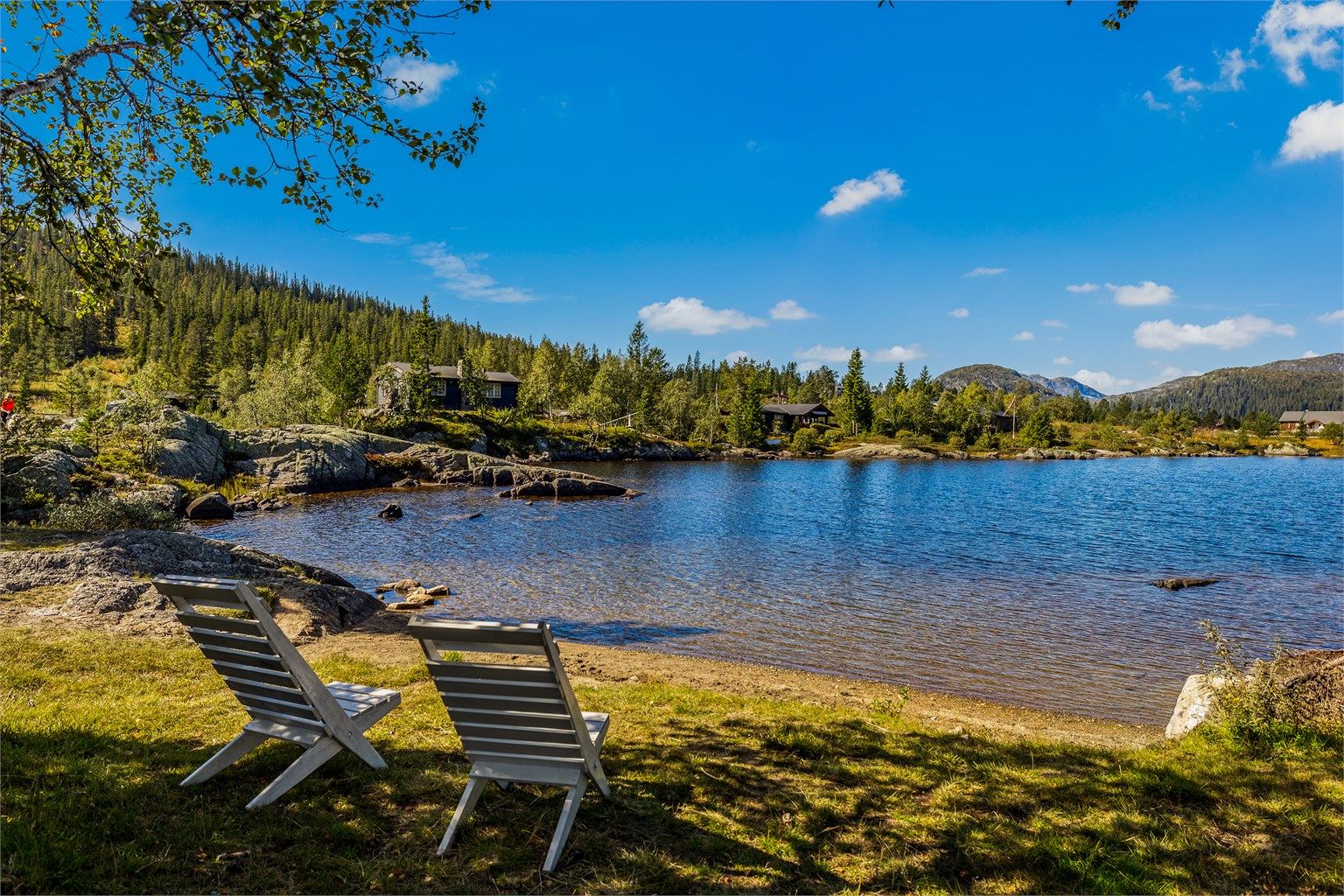 Populær badeplass om sommeren. 