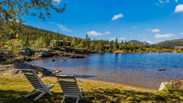 Populær badeplass om sommeren.