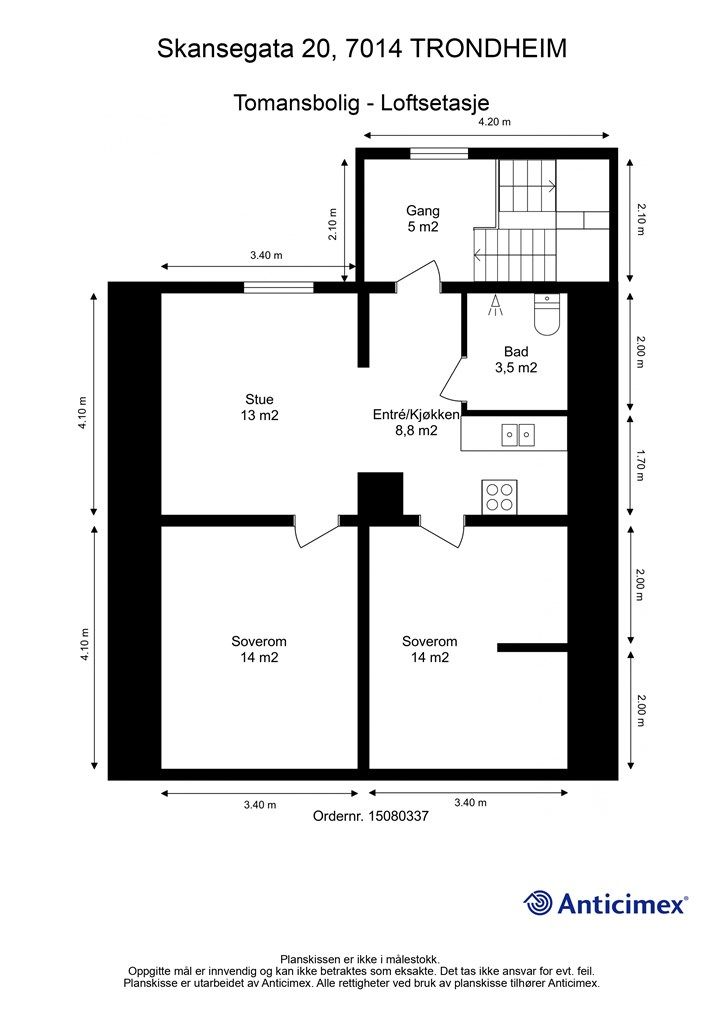 Planskisse loftsetasje.