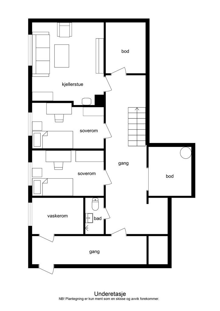 Plantegning underetasje