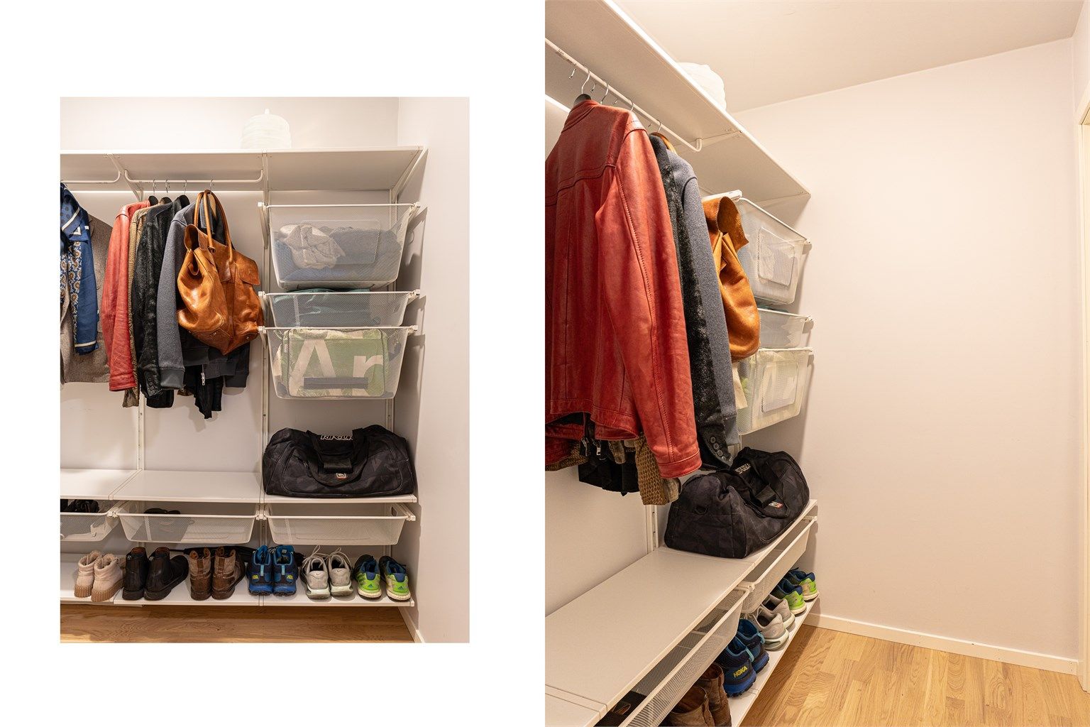 Den praktiske innvendige boden gjør det enkelt å holde orden.