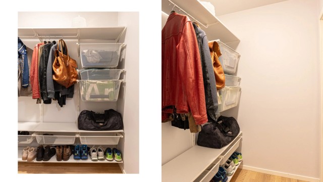 Den praktiske innvendige boden gjør det enkelt å holde orden.