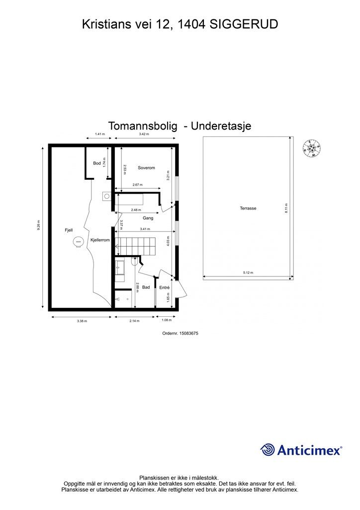 Plantegning underetasje.