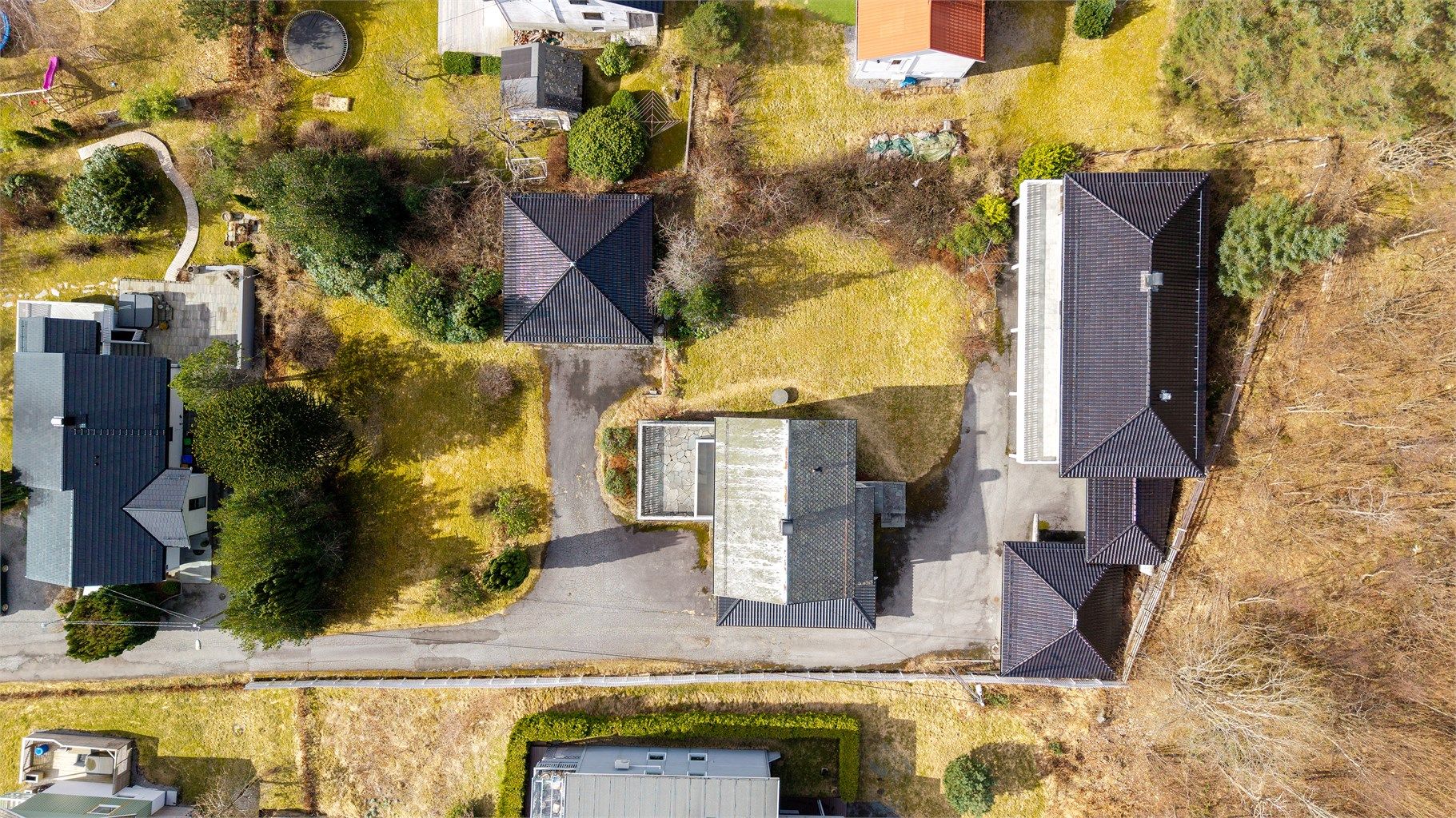 Oversiktsbilde som viser eiendommens plassering og størrelse.