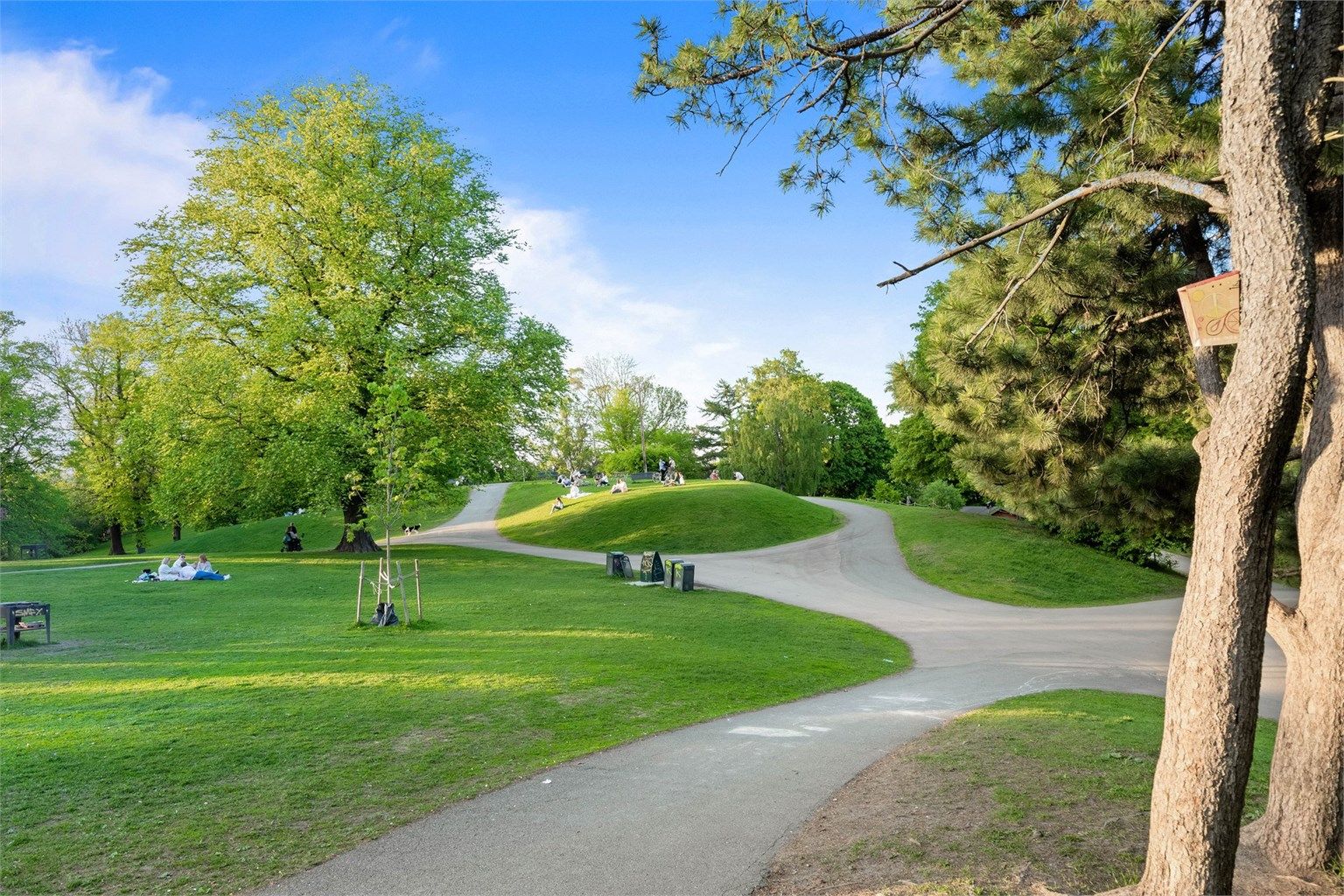Området er omkranset av flere parker og grøntområder. Rett utenfor døren finner du idylliske Stensparken med plaskebasseng, lekeplasser og uteservering på toppen.