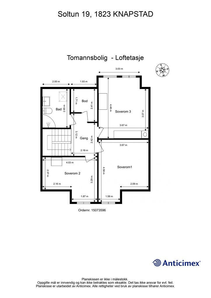 Plantegning - Loftsetasje