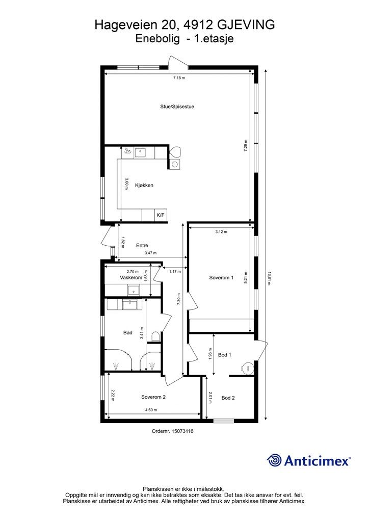 Plantegning 1. etasje.