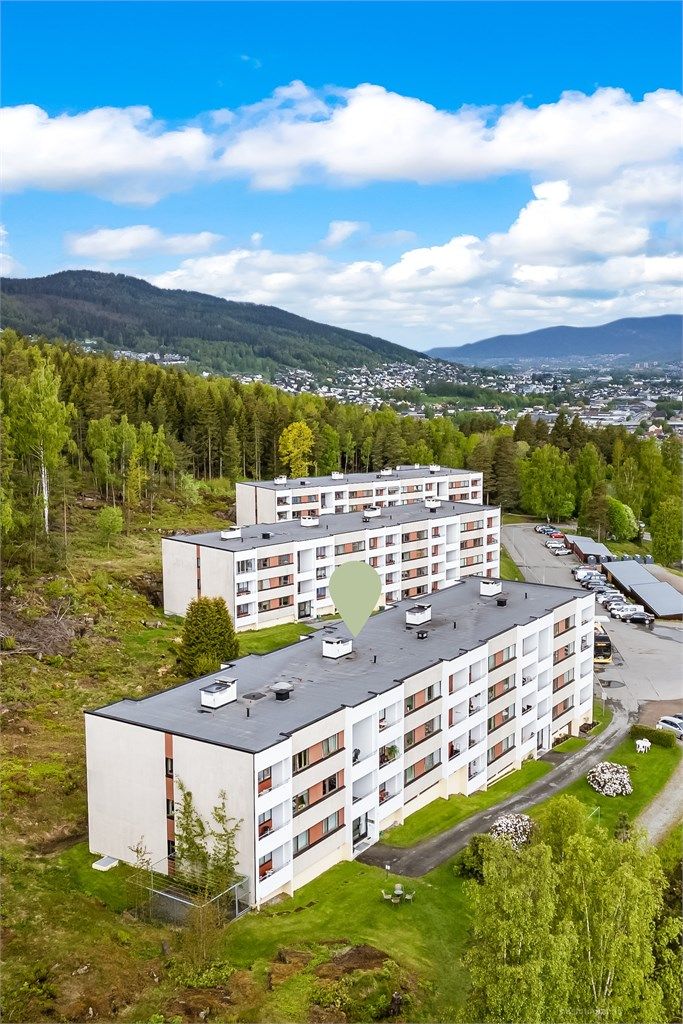 Parkeringsområde på borettslagets eiendom med førstemann-til-mølla prinsippet.