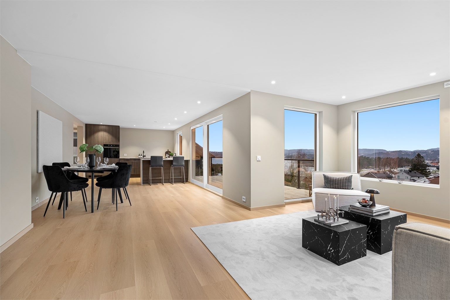 Store vindusflater for optimalt med dagslys