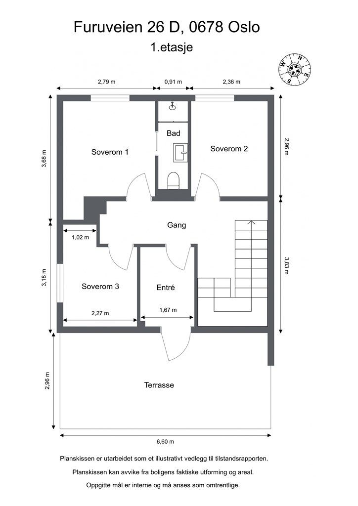 Planskisse Furuveien 26 D 1 etasje
