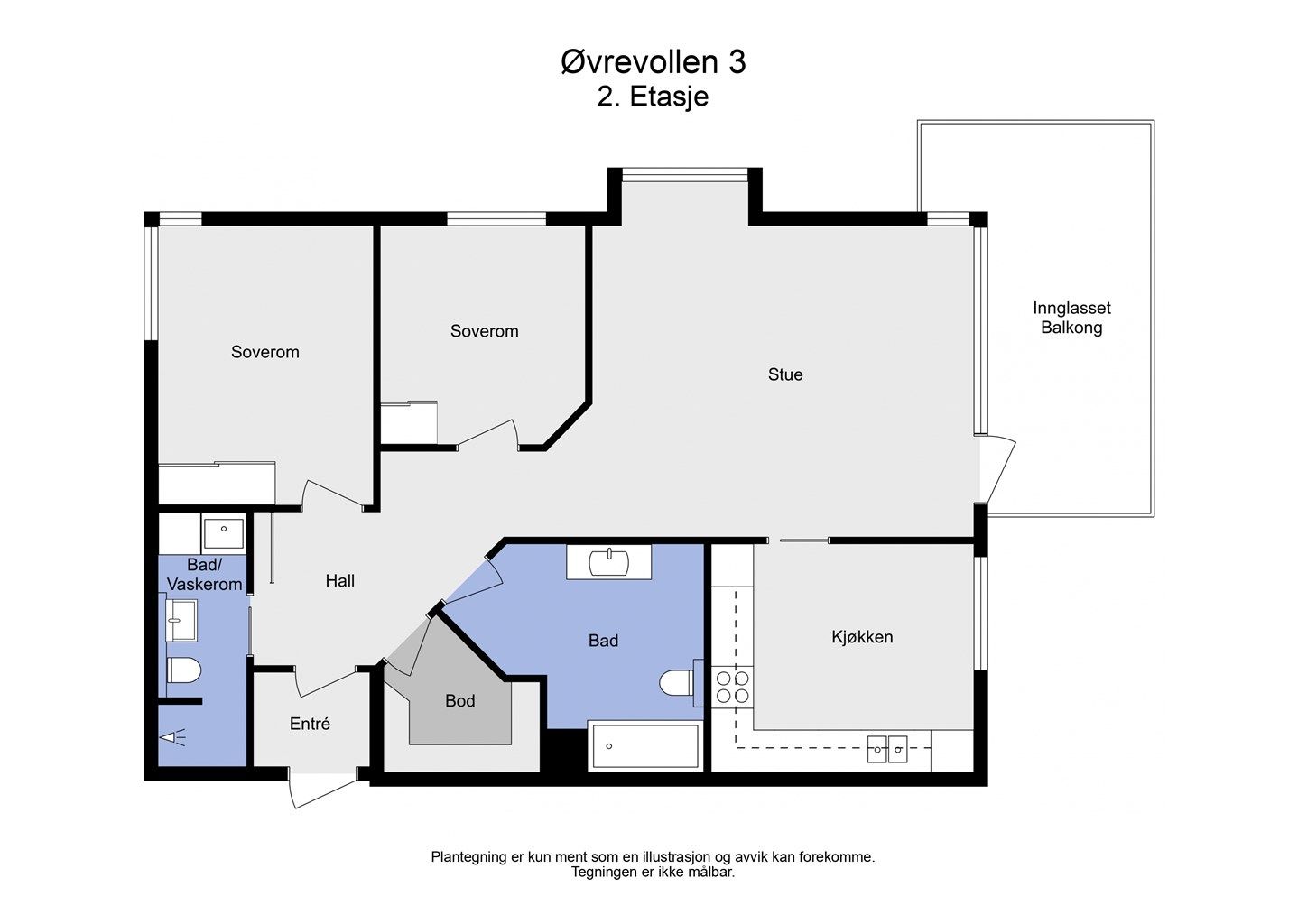 2 D plantegning 2. etasje