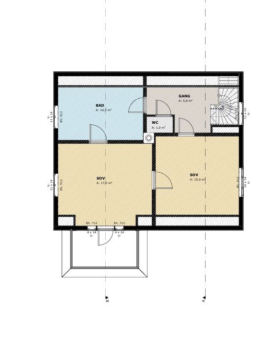 Veiledende planskisse 2.etasje