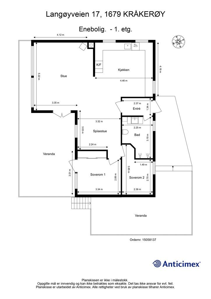 Veiledende skisse av første etasje.