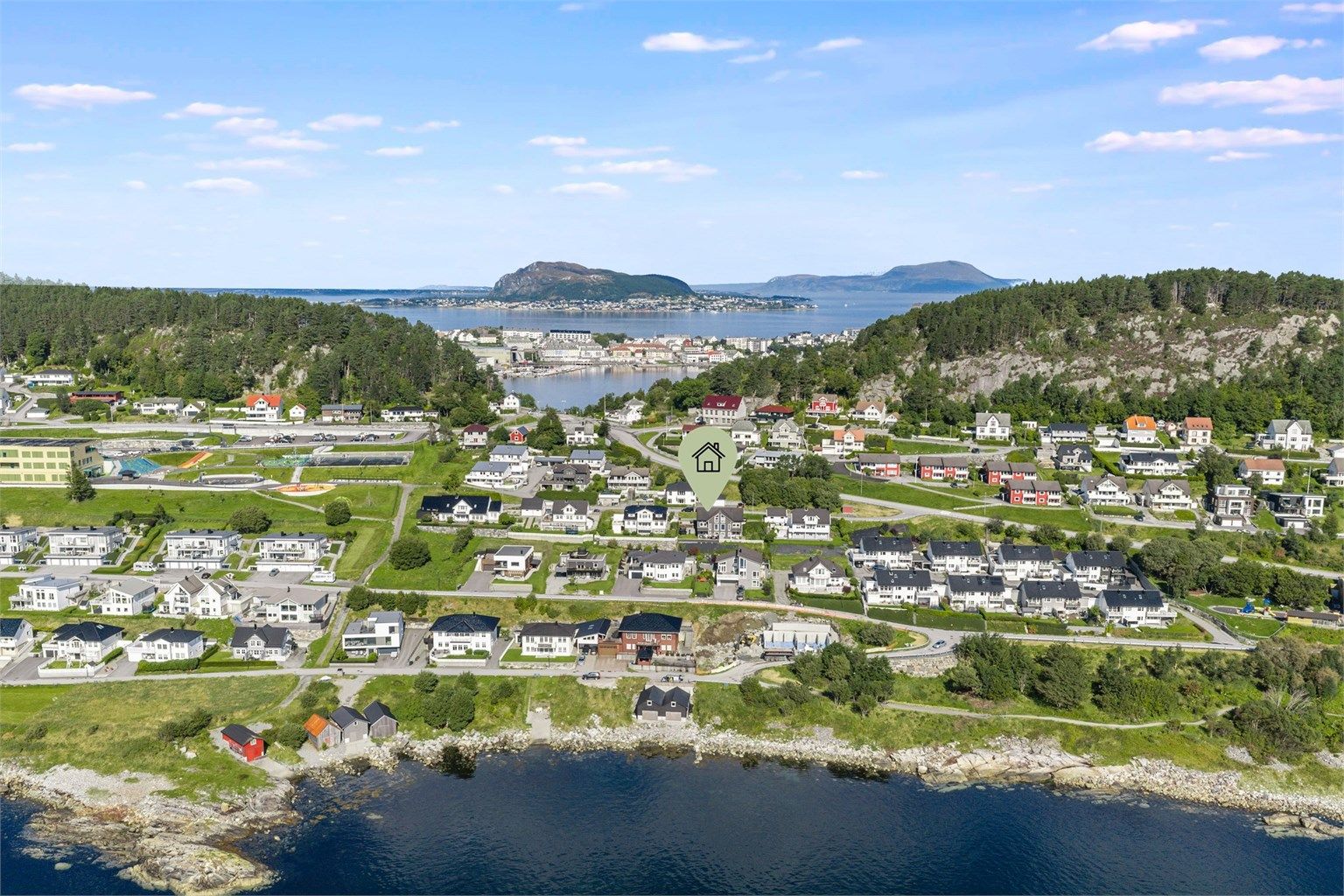 Dronebilde av boligområdet på Hessa syd 