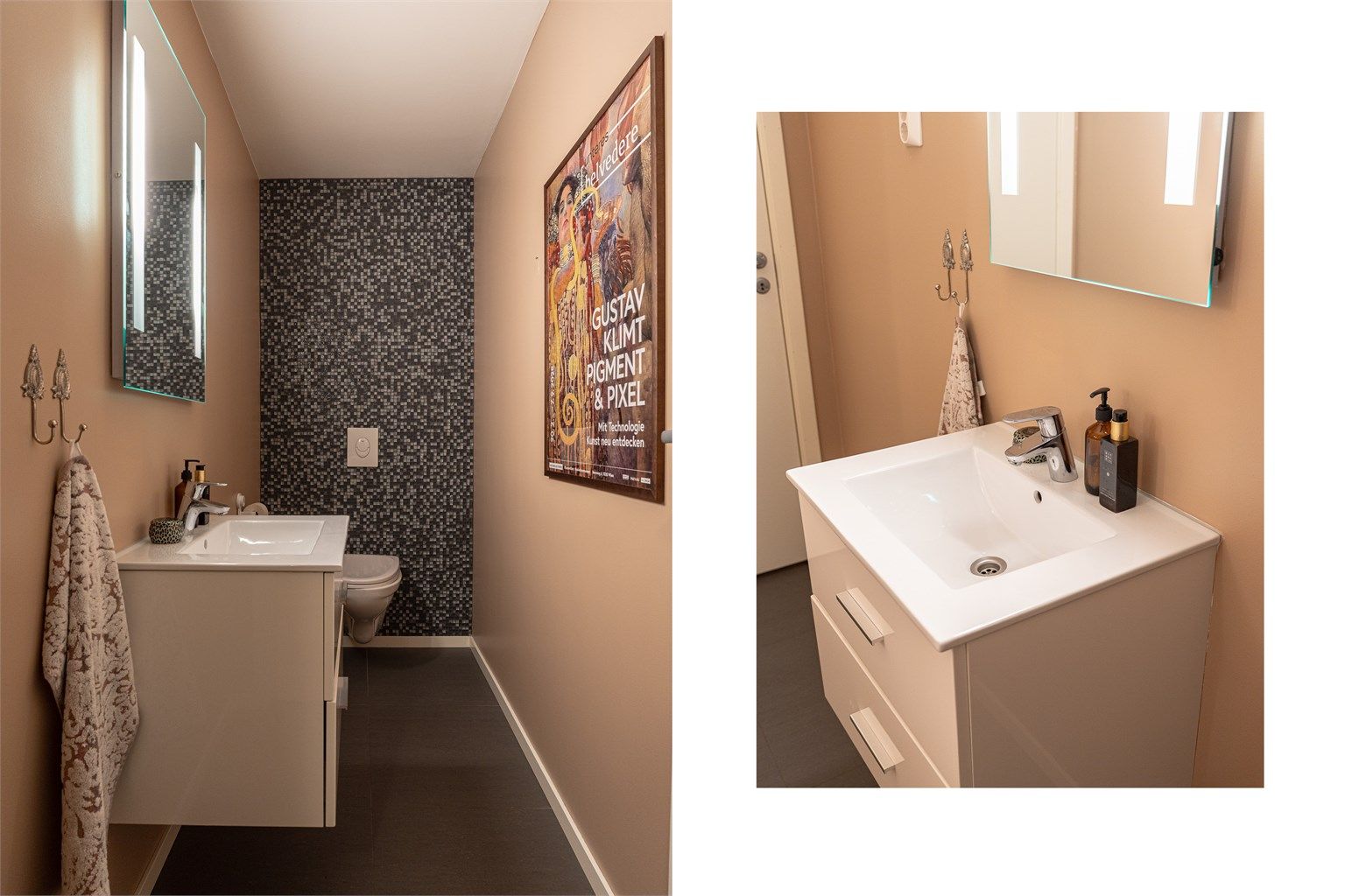 I tilknytning til entréen har du et separat og praktisk toalettrom.