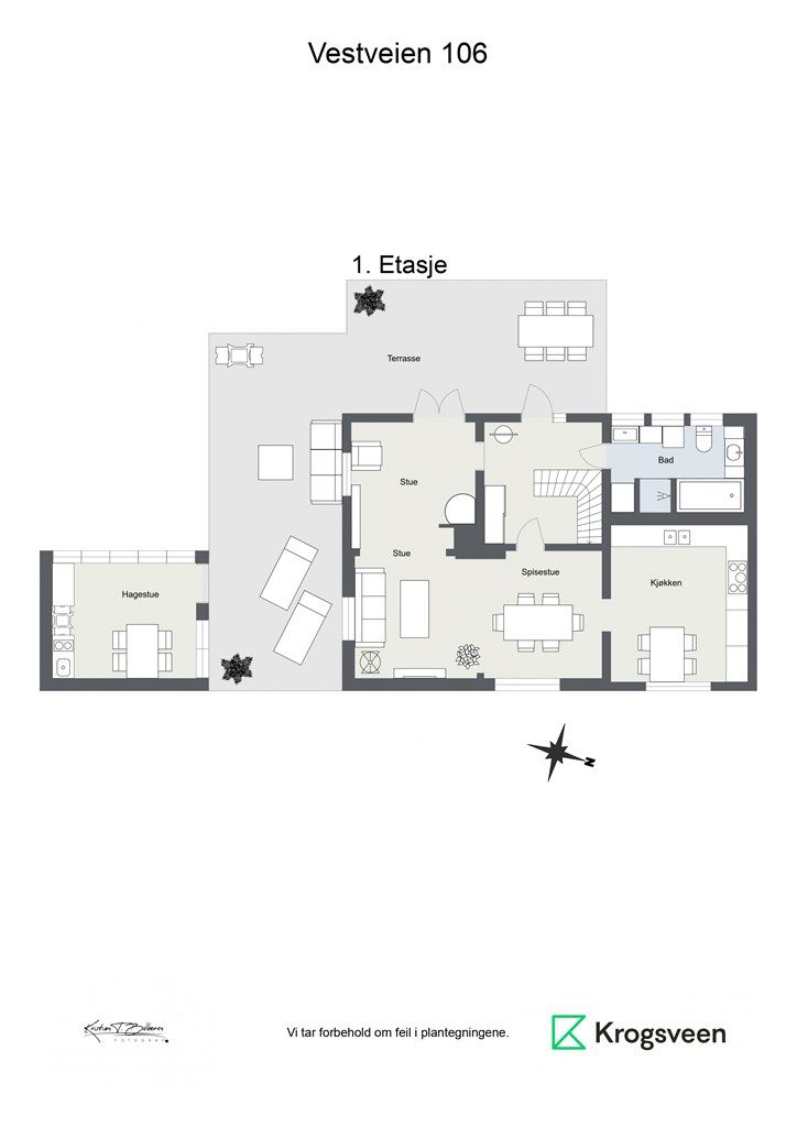 Plantegning- 1. etasje