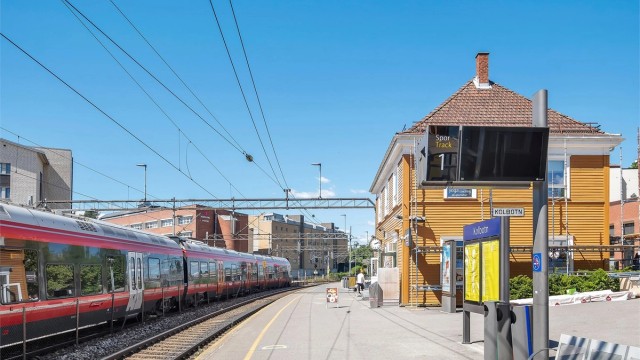 Umiddelbar kort vei til togstasjonen (ca. 20 min til Oslo S)