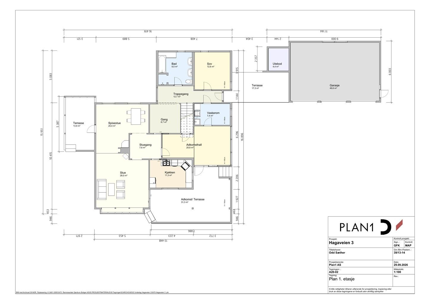 Plantegning - 1. etasje